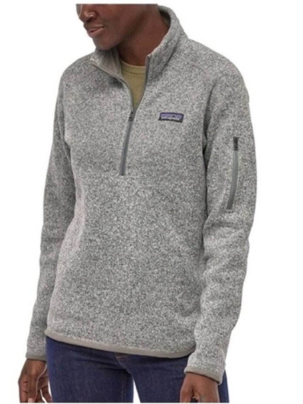 Patagonia Better Sweater 1/4 Zip Pullover Top Gray size Small